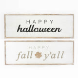 Adams & Co. - 50366 - 47x16 sign HAPPY HALLOWEEN & FALL decor wall sign