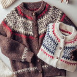 Urban Daizy - Fair Isle Nordic Toggle Knit Cardigan