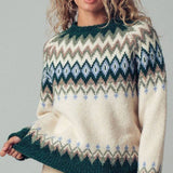 Urban Daizy - Fair Isle Wool Blend Sweater Top