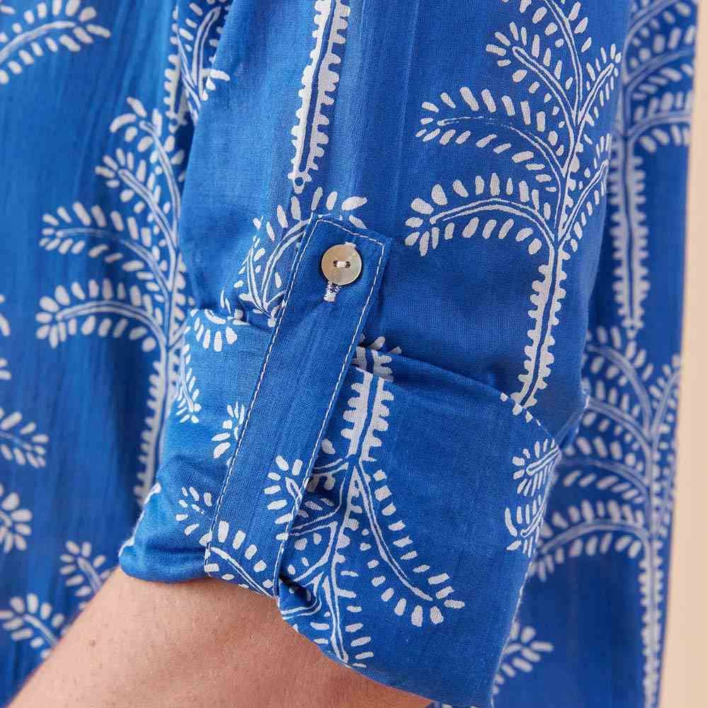 rockflowerpaper - PALMS BLUE Shirt Dress