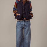 Urban Daizy - Chunky Rib-Knit Faux Fur Lined Cardigan