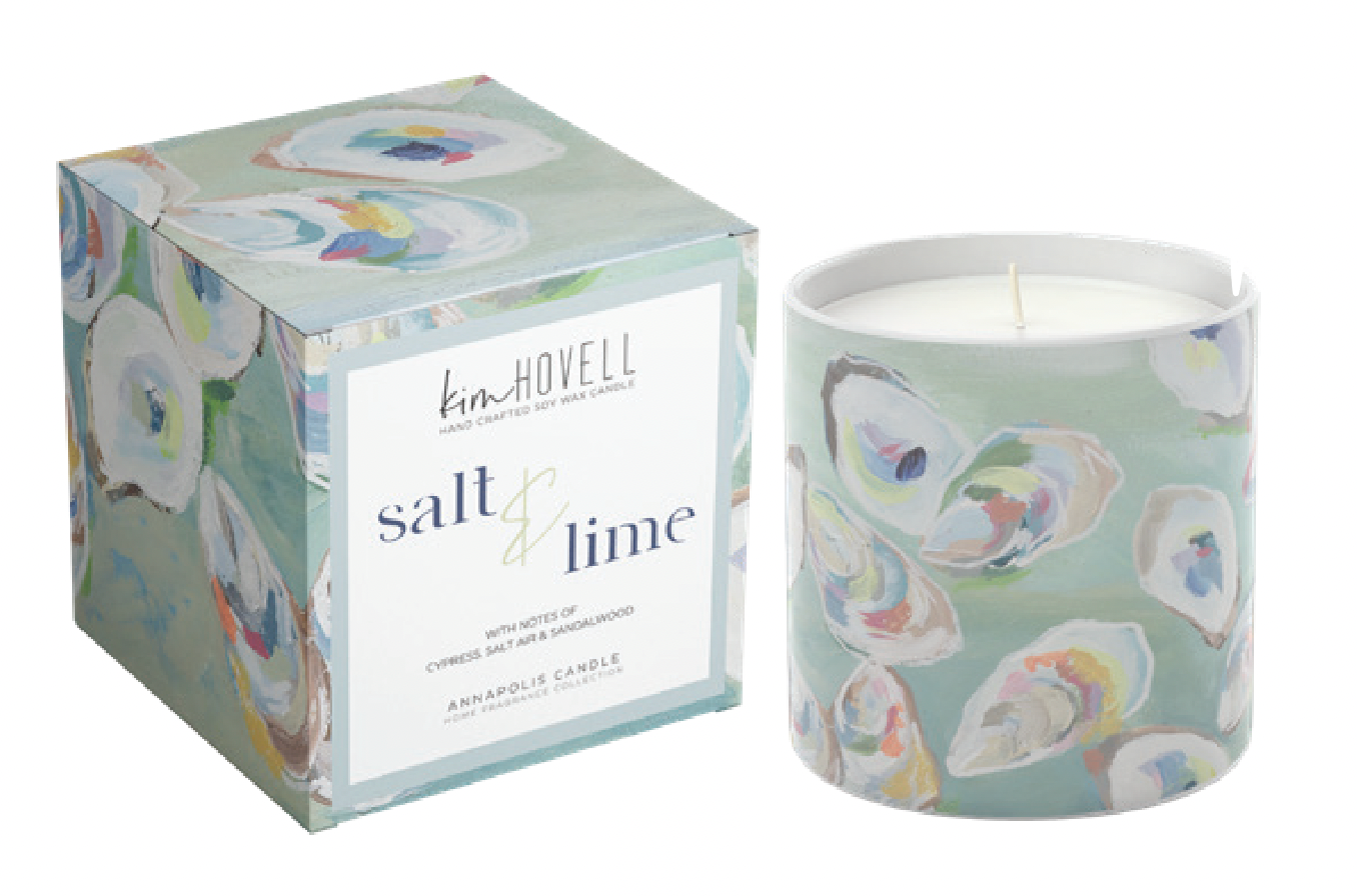 Annapolis Candle - Salt and Lime Oyster Boxed Candle - Kim Hovell
