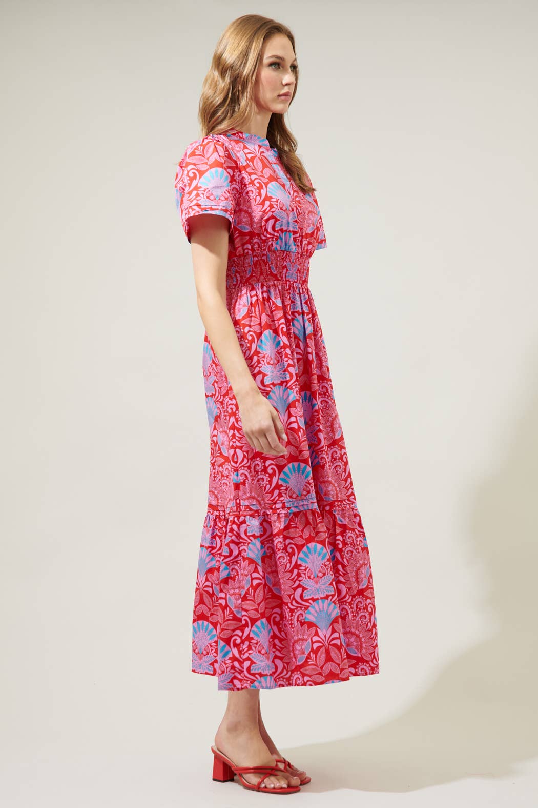 Sugarlips - Radiant Floral Belraj Poplin Maxi Dress