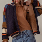 Urban Daizy - Chunky Rib-Knit Faux Fur Lined Cardigan