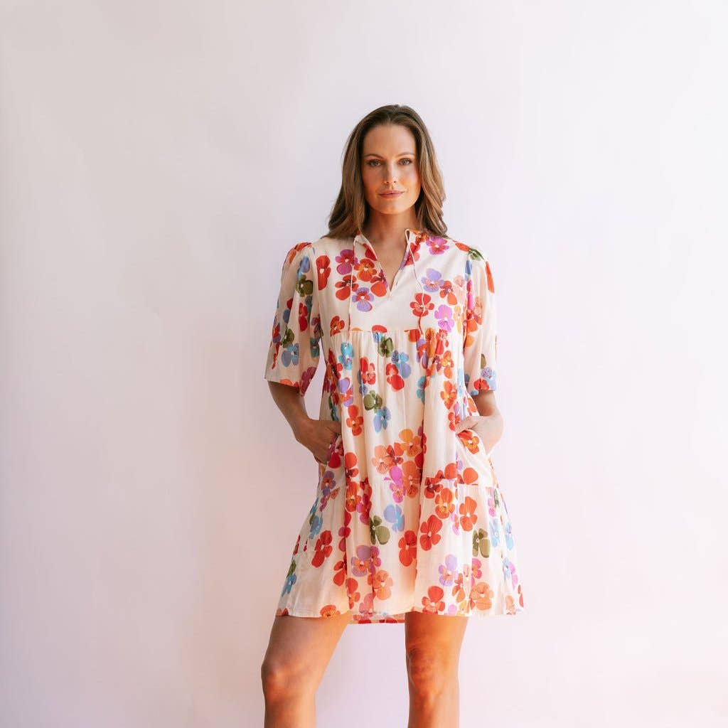 Sunshine Tienda - Rainbow Flower Bondi Dress