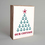 Rustic Marlin - Jersey Shore Anchor Tree Decorative Wooden Block