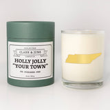 Clark & June Candle Co. - Holly Jolly Custom 11oz Soy Holiday Candle All States