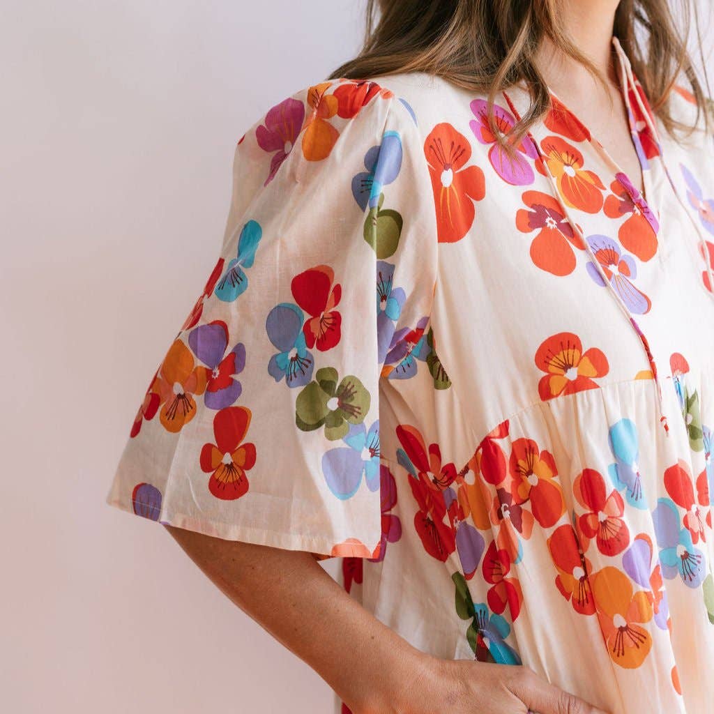 Sunshine Tienda - Rainbow Flower Bondi Dress