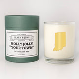 Clark & June Candle Co. - Holly Jolly Custom 11oz Soy Holiday Candle All States