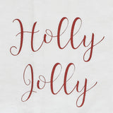 VHC Brands - Kringle Chenille Holly Jolly White Muslin Tea Towel Set of 2 19x28