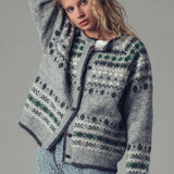 Urban Daizy - Nordic Pattern Button-Up Knit Cardigan