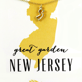 State Necklace - Gold - NEW JERSEY