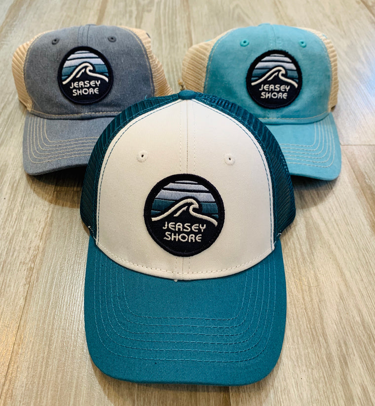 Blue 84 Jersey Shore wave patch hat