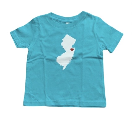 New Jersey with heart toddler tee