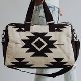 Panache Apparel Co. - Cream & Black Aztec Duffel