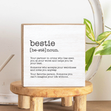 Rustic Marlin - Bestie Definition Decorative Wooden Block