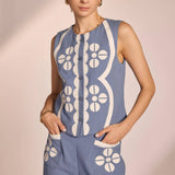 Strut & Bolt - Contrast Embroidery Vest Top