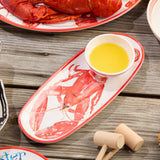 Certified International - Beach House Lobster Oval Tray 15in x 6in with Dip Bowl