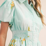 &MERCI - EXCLUSIVE LANDSCAPE PRINT BUTTON DOWN MIDI DRESS MDR4784