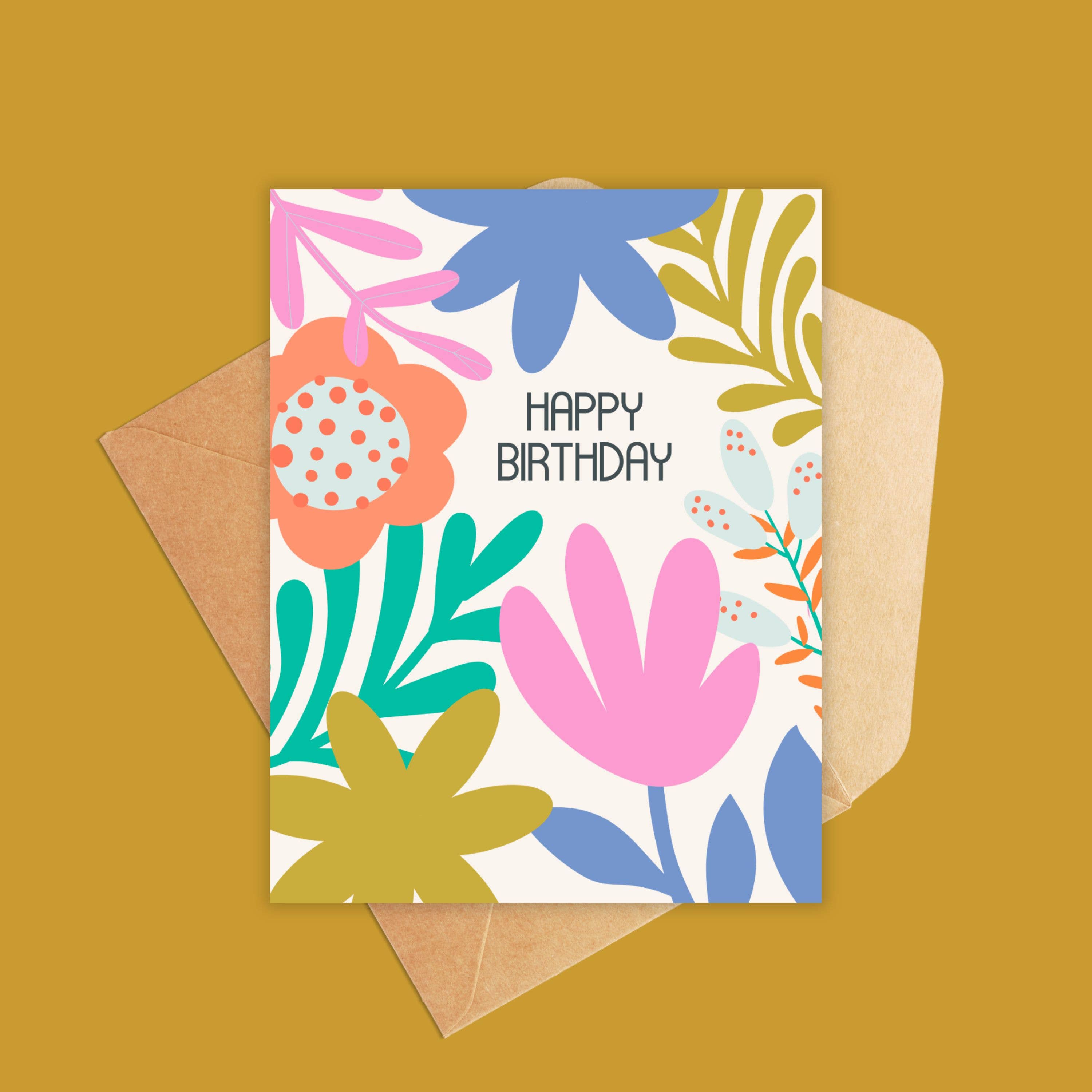 Jolly Rae - Floral Bloom Birthday Greeting Card