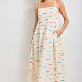 Baevely by Wellmade USA - FISH PRINT SLEEVELESS MIDI DRESS