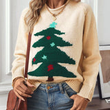 Rosa Clothing - Christmas Tree Crewneck Pullover Sweater