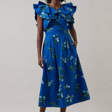 Sugarlips - Sendra Floral Santana Tie Back Midi Dress