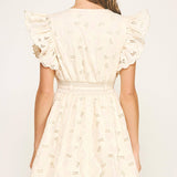 Strut & Bolt - Eyelet Cotton Lace Scallop Mini Dress