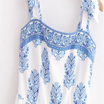 PRINTED SLEEVELESS STRAP DRESS