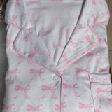 Rosa Clothing - Moonlite Valentine's Day red heart ribbon bow Pajamas set