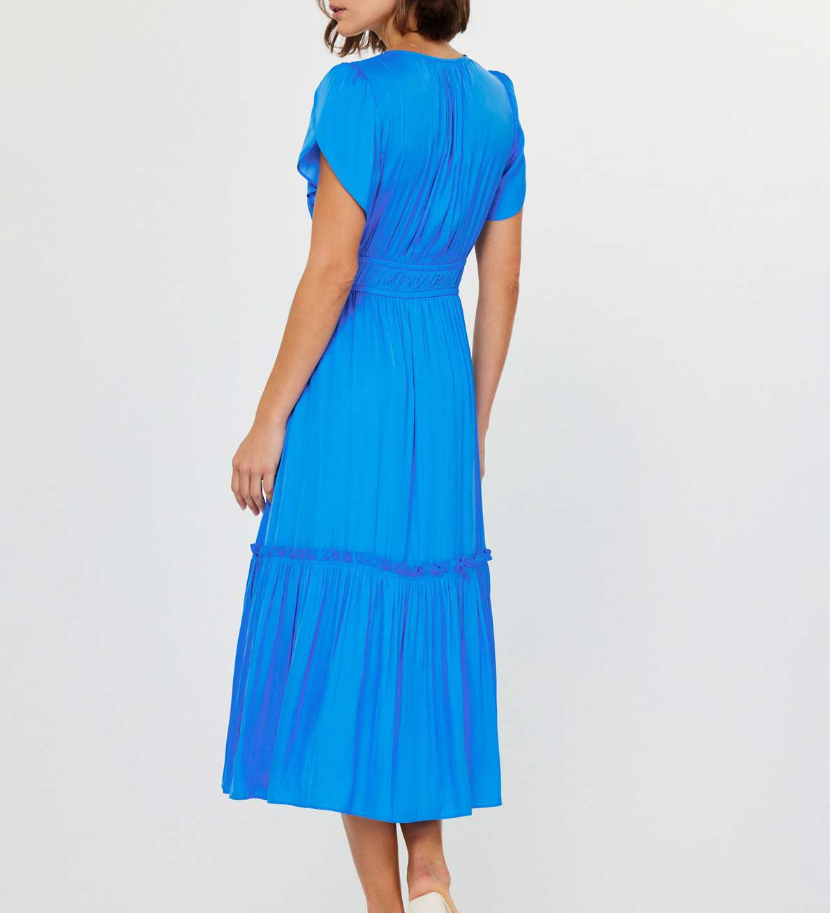 Current Air - V-neck Tiered Midi Dress
