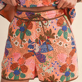 &MERCI - EXCLUSIVE FLORAL PRT TIE SHOULDER TOP SHORTS SET MPST4660