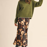 &MERCI - CONTRAST KNIT SCALLOPED EDGE SWEATER MSW11114