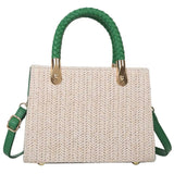 Raffia Braided Handle Crossbody Bag
