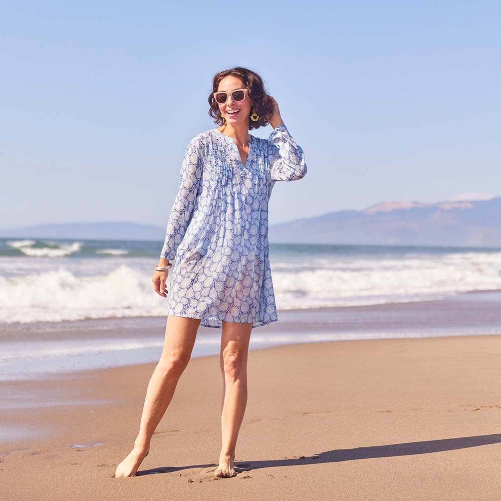 rockflowerpaper - CORAL GARDEN Pintuck Beach Coverup