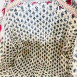 Anju Jewelry - Handcrafted Canvas Bag with Block-Printed  Sweet Pea