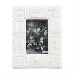 White woven frame