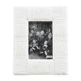 White woven frame