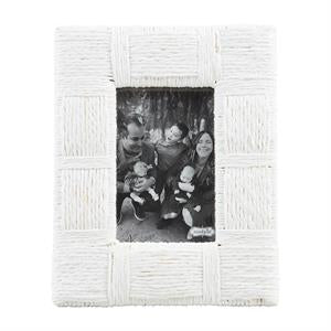 White woven frame