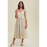 Wishlist Apparel - MIXED MEDIA MIDI CAMI DRESS / WL24-9896