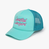 David And Young - WESTERN Coastal Cowgirl Embroidery Mesh Back Trucker