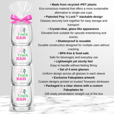Fabuplates - Mahjong Stemless 4 ct Set Wine Glasses "Dot Crack Bam"