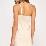 Strut & Bolt - Knotted Flower Bow Mini Dress