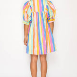 Meet me in Santorini - Sirena Stripe Short Dress