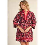 STYLE USA - NEW Floral Jacquard Dress