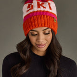 Panache Apparel Co. - Orange, Blush & Pink Ski Pom Hat