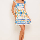 FLYING TOMATO - A printed woven mini dress - ID22448
