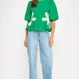 Strut & Bolt - Flower Color-Block Poplin Top
