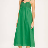 Strut & Bolt - Top Stitch Bustier Linen Midi Dress