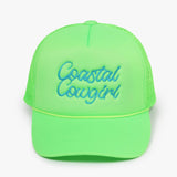 David And Young - WESTERN Coastal Cowgirl Embroidery Mesh Back Trucker